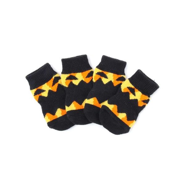 

4pcs/set new puppy dog knit socks small dogs cotton anti-slip cat shoes indoor wear slip on paw protector w jllxku