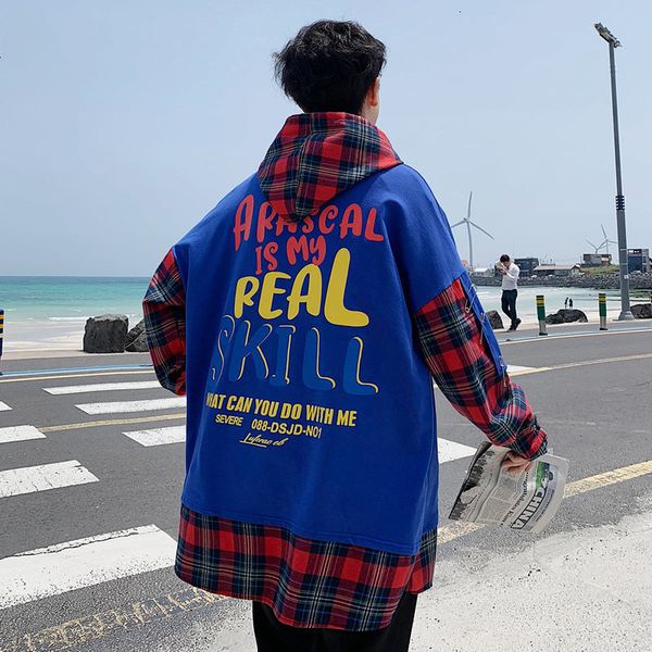 

male spring/winter 2021 thin new chess english printing hoodie sweatshirt youth men's clothes vey5, Black