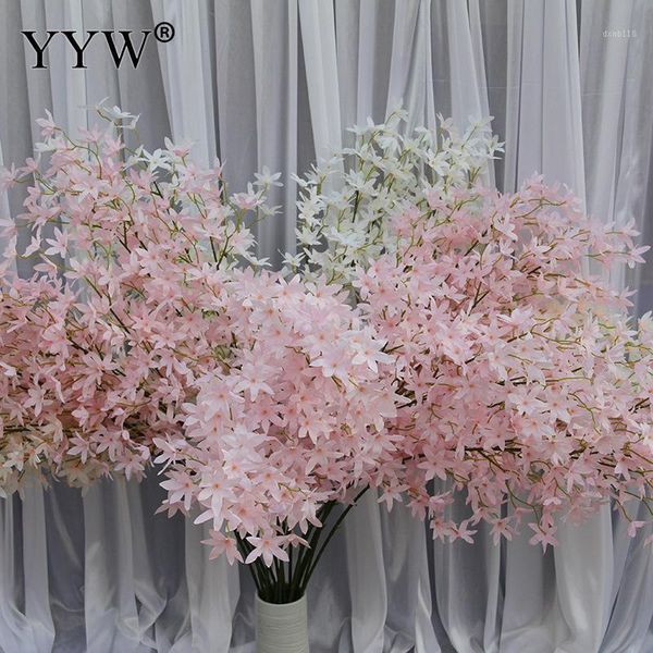 

artificial flowers japan cherry blossoms flower branch for home wedding decoration artificial fake flowers wedding party decor1