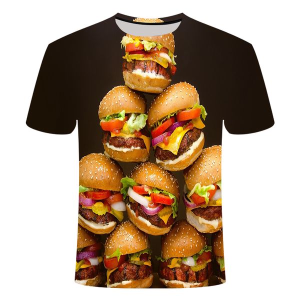 

new beer/burger/poker o collar streatwear camiset 3d print shirts funny funny harajuku men clothing