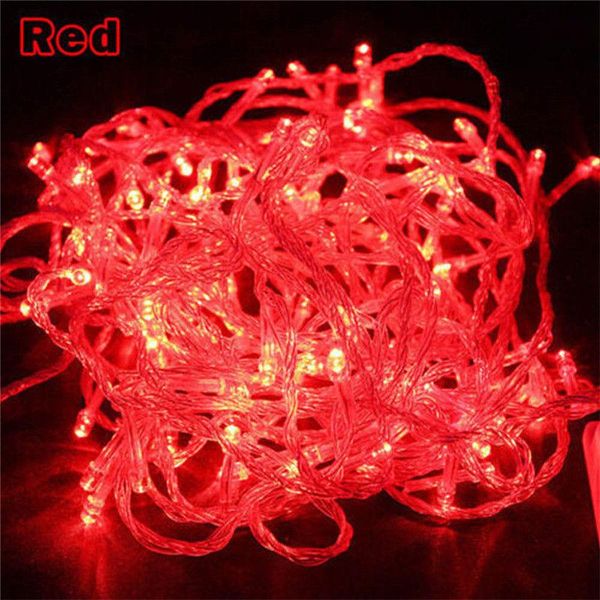 

siccsaee 10м 100 led строка garland christmas tree fairy легкой цепи водонепроницаемый главная garden party открытый украшения праздника кпт
