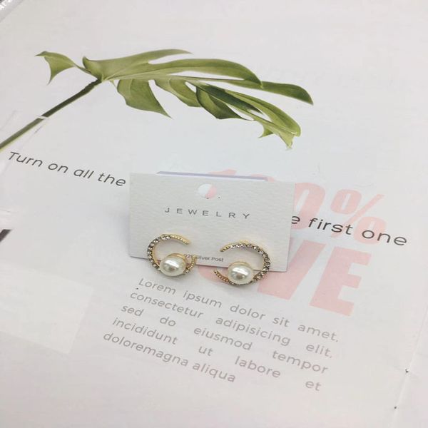 

2021 new feminine network fashion trend versatile earrings, Silver