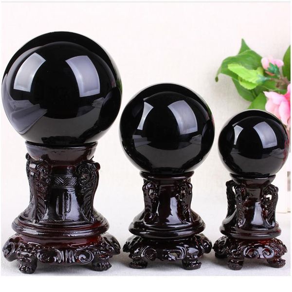 

a natural obsidian stone crystal ball home decoration ball diviner circular crystals wedding pgraphy acc jllzzm, Black