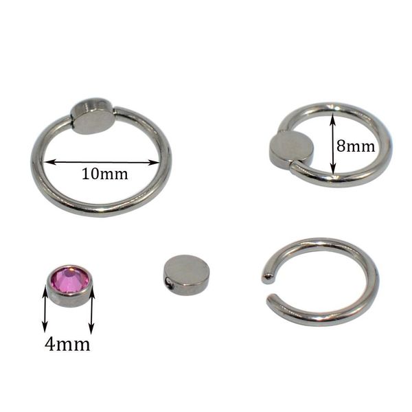 

1pcs 100% g23 titanium lip eyebrow nose ring daith rook ear septum helix tragus cartilage earring hoop cbr body piercing jewelry q sqczhk, Silver