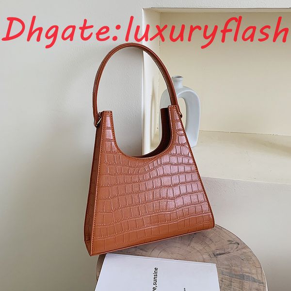 

hbp new luxury women handbag retro crocodile shoulder bag alligator subaxillary bag vintage small triangle green handbag 2021 luxury wom