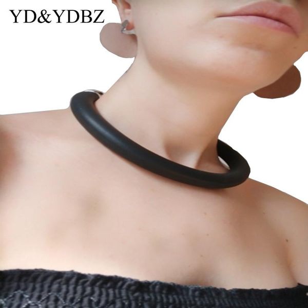 

chokers bijoux choker necklace chain kpop style fashion street black minimalist short necklaces diy jewelry for women rubber art, Golden;silver