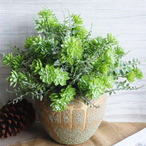 

decorative flowers & wreaths lotus succulent greens plastic artificial plants suculentas artificiais home garden decoration flores fake wrea