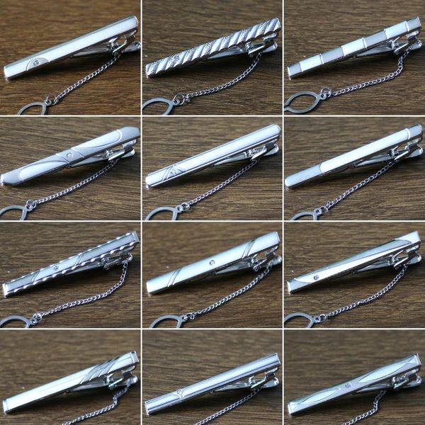 

новый галстук клип мода стиль галстук мужские металлические простые бар застежка praction bowtie clap галстук-булавка для мужского подарка a, Golden;silver