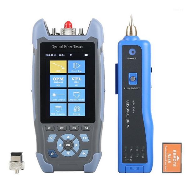 

mini pro otdr vfl ols opm fiber optic reflectometer with 9 functions event map 22/24db for 64km fiber cable ethernet tester1