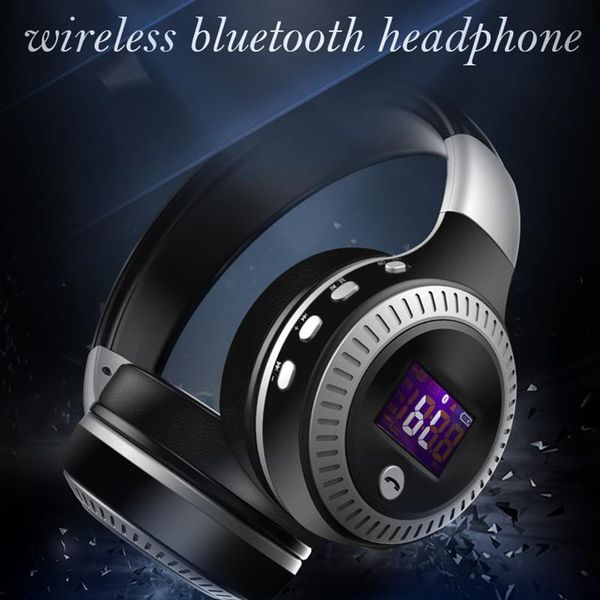 

2020 new wireless headphone bluetooth 5.0 stereo earphone gaming music headsets with microphone led display headphones earbuds