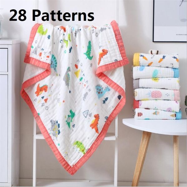 

110x110cm 120x150cm 6 layers muslin baby blankets for beds cotton newborn blanket baby receiving blankets swaddling baby blanket 1016