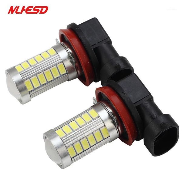 

2pcs h8 h9 h11 led 5630 33smd auto fog lamp 5730 car running light bulb turning parking driving lamp white dc 12v driving1