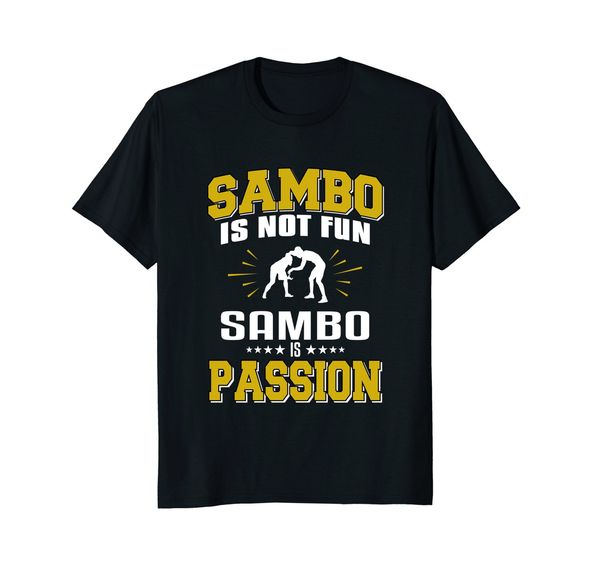 

2019 fashion 100% cotton sambo is not fun sambo is passion kung fu t-shirt tee shirt sport hooded sweatshirt hoodie