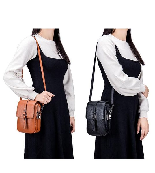 

new women's casual bag genuine soft original leather bag ladies crossbody fashion shoulder phone women's handbag