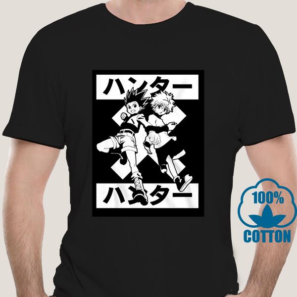 

0203d legit hunter x hunter anime gon cross killua authentic black t-shirt ts4hgd graphic tee shirt sport hooded sweatshirt hoodie
