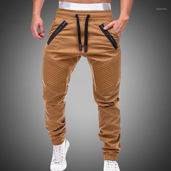 

chrleisure men pants 2020 new leisure joggers casual sweatpants men's workout slim fitness trousers1, Black