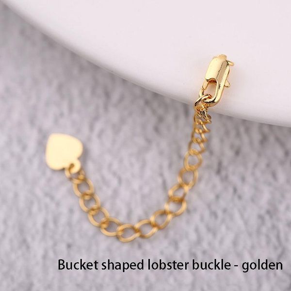 

12pcs lot gold plated pure copper lobster clasp extension chain lobster buckle diy for tassel small component pendant decoration h bbyoar