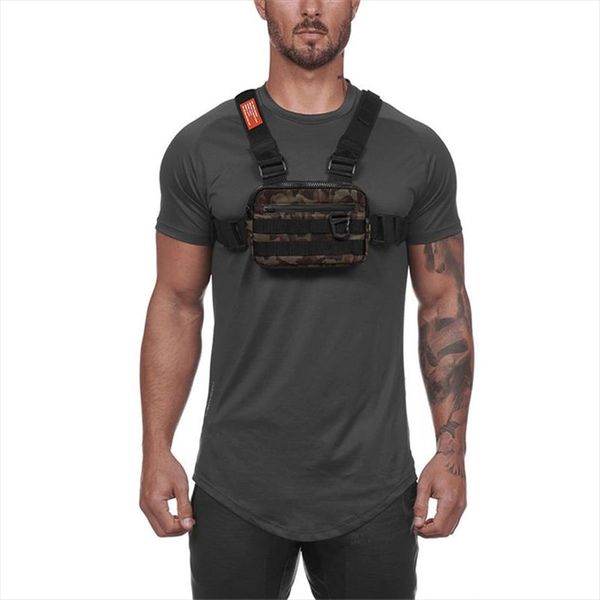 

2020 new men chest rig street wear outdoor sports waist bag military climbing shoulder bag phone money belt tactical chest bags