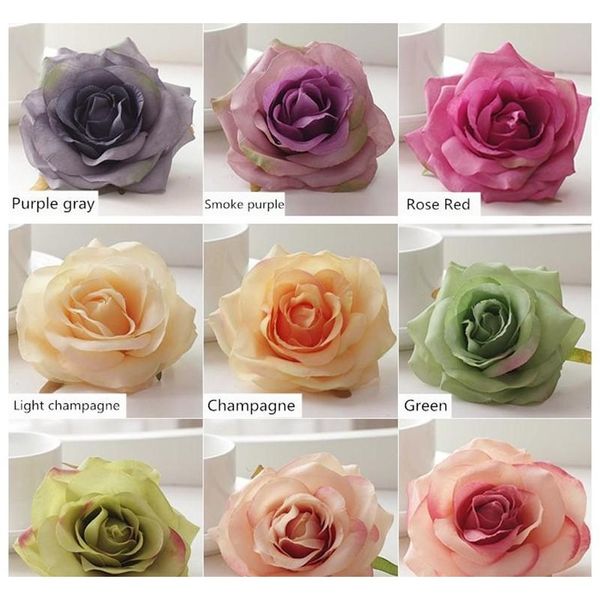 

artificial oil painting rose head silk flowers wedding decration flores fake flowers for home mariage party gar sqczes ppshop01