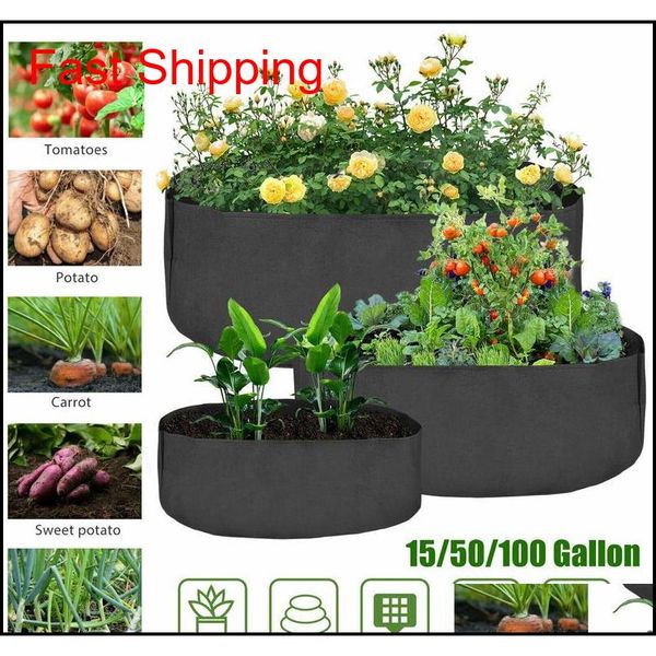 

3 size durable planter root pots aeration pouch fabric grow bags contai qylphg sweet07