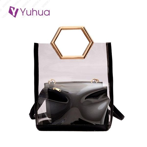 

2020 new handbags, fashion composite women bag, trend transparent korean version shoulder bag, casual woman messenger bag