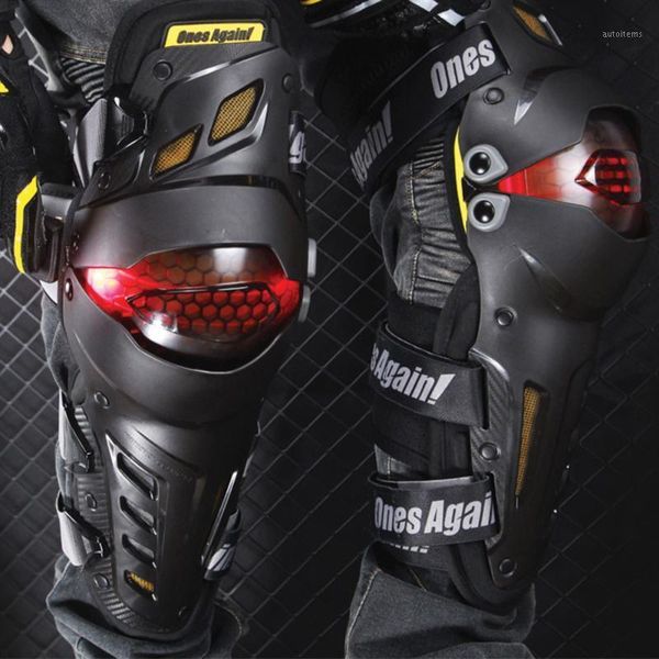 

led light motorcycle knee pads joelheira moto motocross guards riding kneepad mx knee protector protective gear ce en1621-11