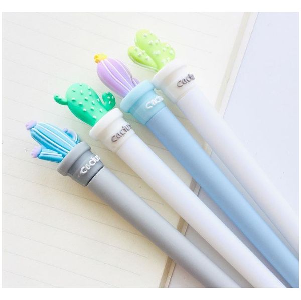 

cute cactus pen kawaii neutral pens 0.5mm creative potted plant gel pens for kids girls gifts school office supp sqctwn wphome, Blue;orange