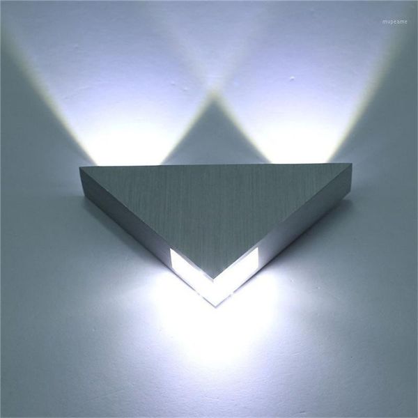 

wall lamp indoor led lighting aluminium 3w triangle shape modern bedroom beside light for home decor ac110v 220v1