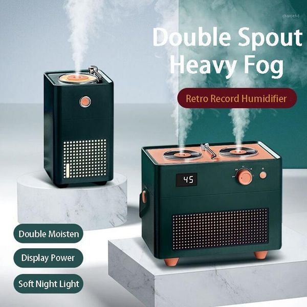 

wireless big air humidifier 1.3l dual spout spray retro usb ultrasonic aroma for home diffuser night light fogger mist purifier1