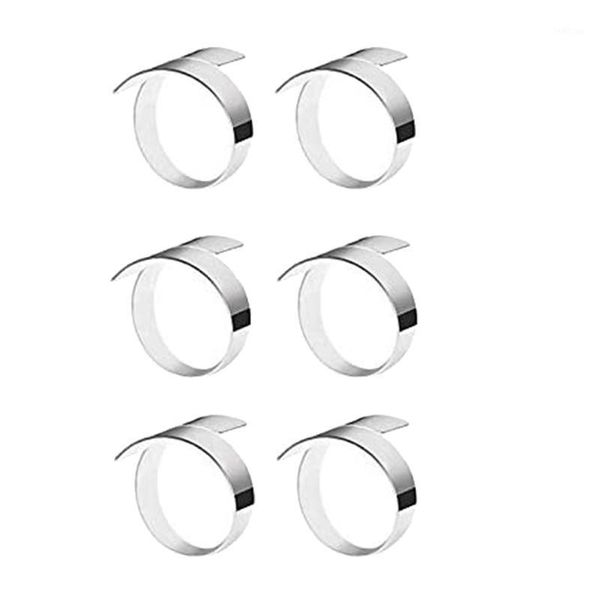 

6 pcs napkin ring,circle napkin holder for wedding christmas party dinner table decor silver1