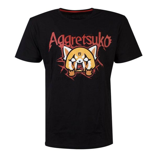 

new aggretsuko retsuko rage trash metal black ts 761agg smale hip hop funny wholesale street we hoodie designers t shirts sweatshirt