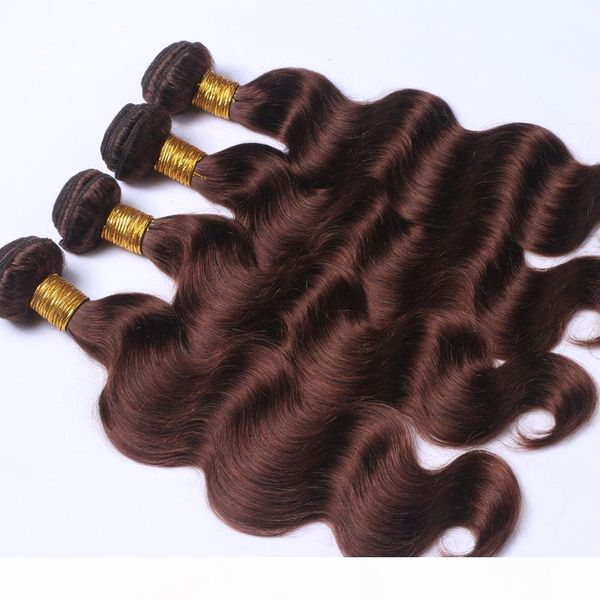

dark brown body wave brazilian virgin hair bundles 4#10-30 human remy hair extensions hair weaves fast shipping, Black