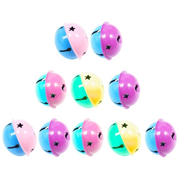 

40pcs christmas cartoon jingle bell dog pendant decor no rope random color