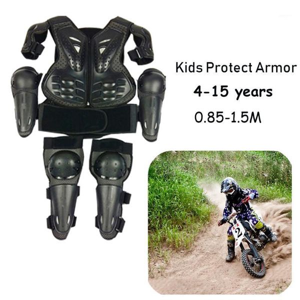 

children full body protector vest armor kids motocross armor jacket chest spine protection gear elbow cycling knee guard1