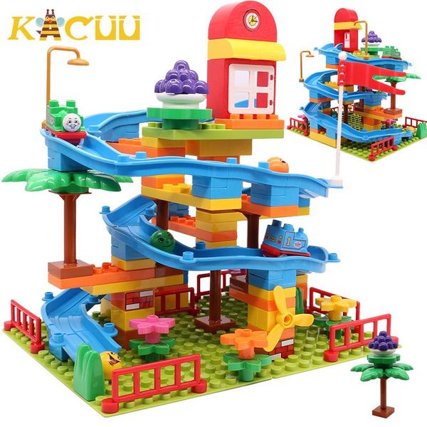 

big size marble race run builing blocks magical train race block diy construction bricks educational toys for children qylqlr mywjqq