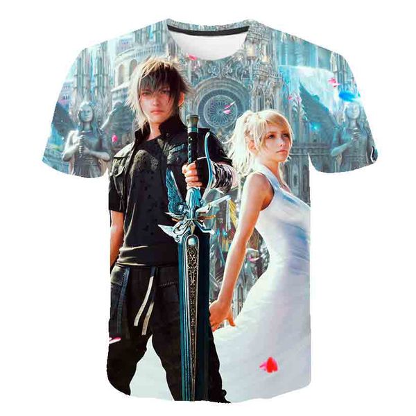

final fantasy soldier men men cloud video game strife shinra chocobo 3d print shirts oversized kawaii funny men clothing