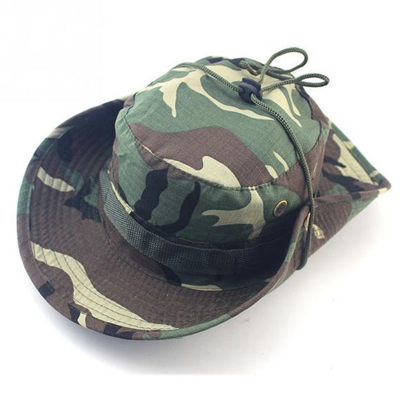 

cloches bucket boonie hat with string camouflage nepalese cap fisherman jungle