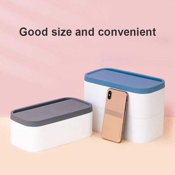 

single double layer portable storage box deskmask organizer with lids makeup storage box home mask deskcontai sqccsu