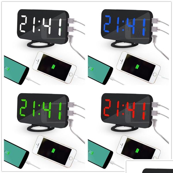 

led digital alarm clock with usb port for phone charger touch-activited sn led alarm cloc bbyemb packing2010