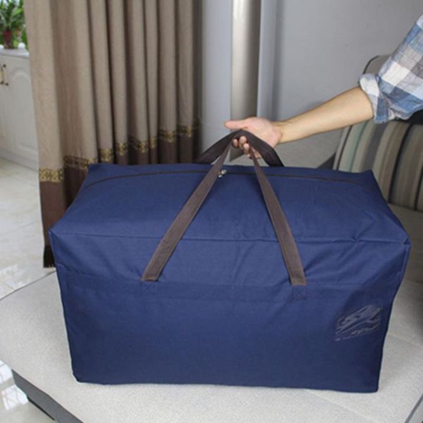 

quilt waterproof travel organizer thicken luggage oxford cloth soft storage bag with handle zipper large capacity