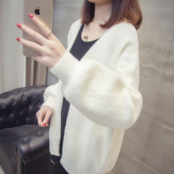 

woman cardigan spring 2021 new pattern short jacket knitting loose coat, Black