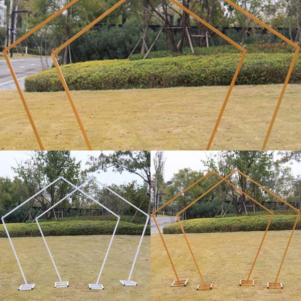 

1zqrn arch props shelf iron arch mori special-shaped background new geometric wedding props and pentagonal decorative door hyaxy