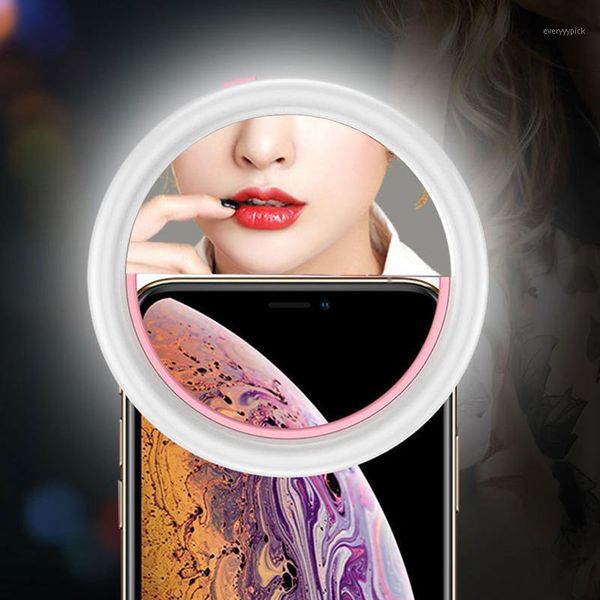 

new mini universal 36 selfie led ring light lamp mobile phone lens clip pgraphy portable flash ring light for all phone1