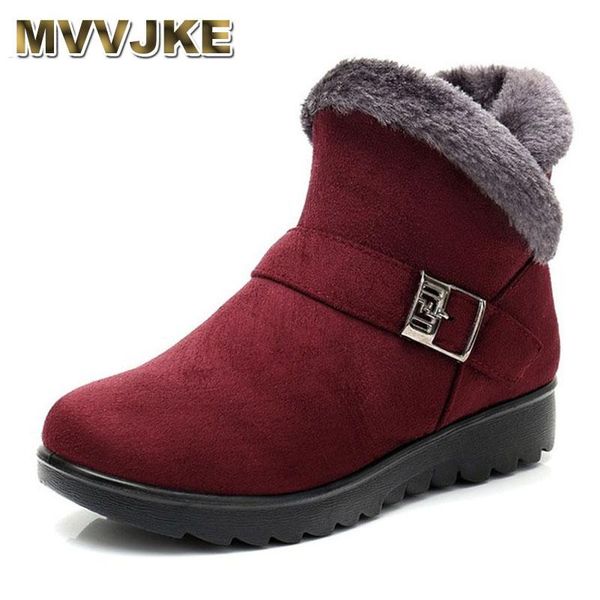 

mvvjkewinter short plush fur warm snow boots plus size platform ankle boots for women zipper suede shoes for women 079, Black
