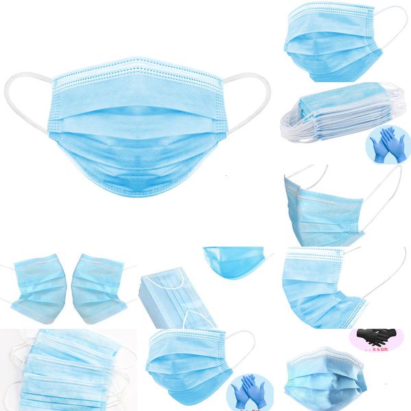 

factorydftyear gloves disposable face masks with elastic loop 3 ply breathable and comfortable for blocking dust ai