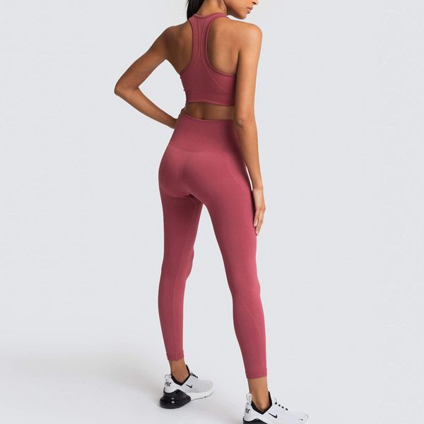 

11 color 2pcs women yoga set tracksuit fitness set ensemble sportswear gym wear running clothing sport suit tank leggings c0123, Gray