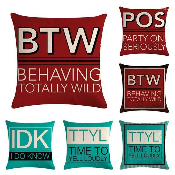 

sign english homerdecor cushion cover throw pillowcase pillow covers 45 * 45cm sofa seat cushion decorative1