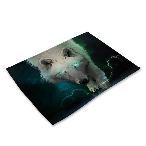 

дикое животное placemat wolf dog panda paints pattern placemat обеденный стол мат чайник кафедрат хлопковые льняные колодки чашки коврики f
