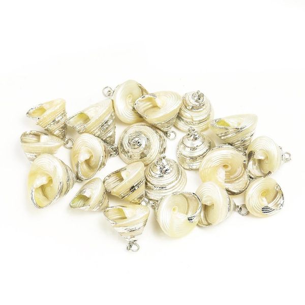 

2pcs natural tower conch pendant seashells necklace charms pendant shell for diy ornaments jewelry earrings making accessories h jlluzx