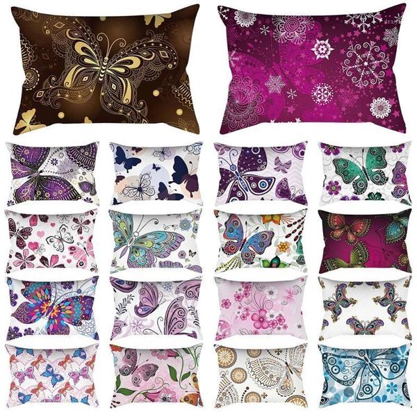 

multicolor butterfly rectangular pillowcase hug pillow cushion cover 30x50 cm home decor bedroom living room stylish design pillow case1